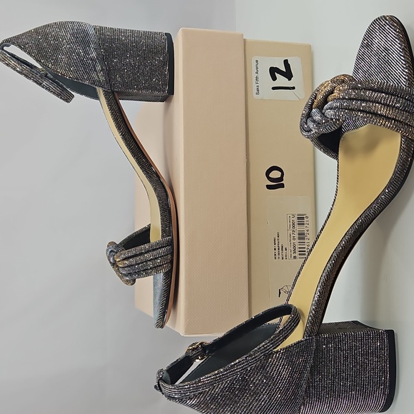 Alexandre Birman Vicky 60 Metallic Block-Heel Sandals - Picture 12 of 16